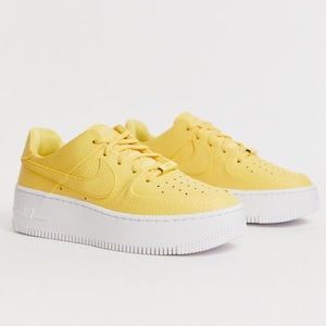 nike yellow platform shoes
